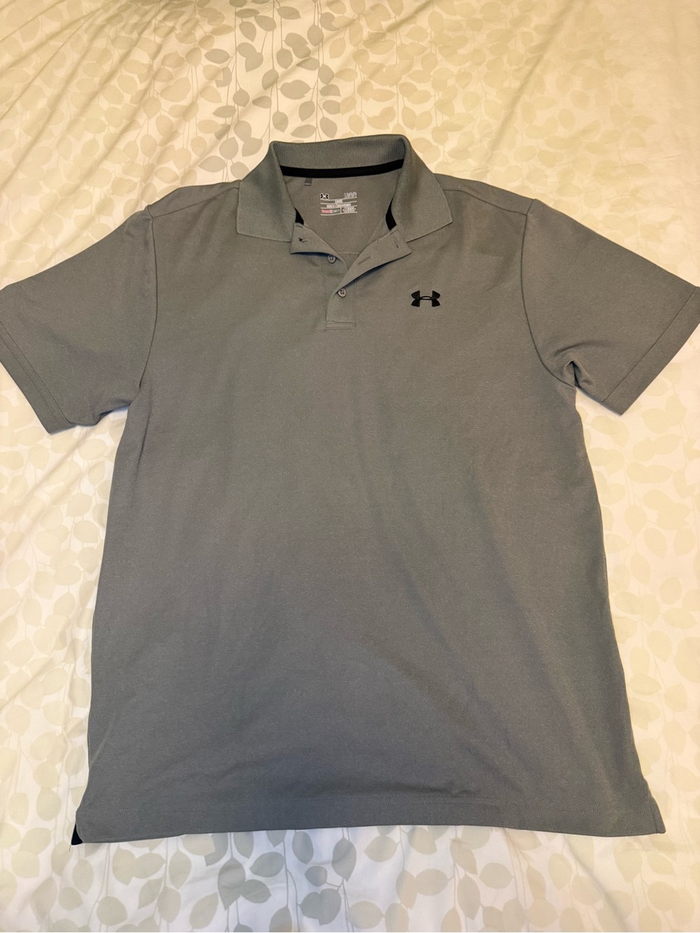 Under Armour Men’s Grey Polo with Black Logo